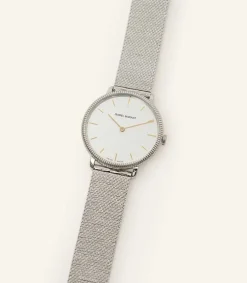 Montre 10.05 Cadran Rond Argente - 2 Bracelets Femme Montres