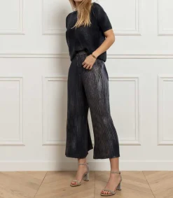 Sale Pantalon A Cotes Femme Bas