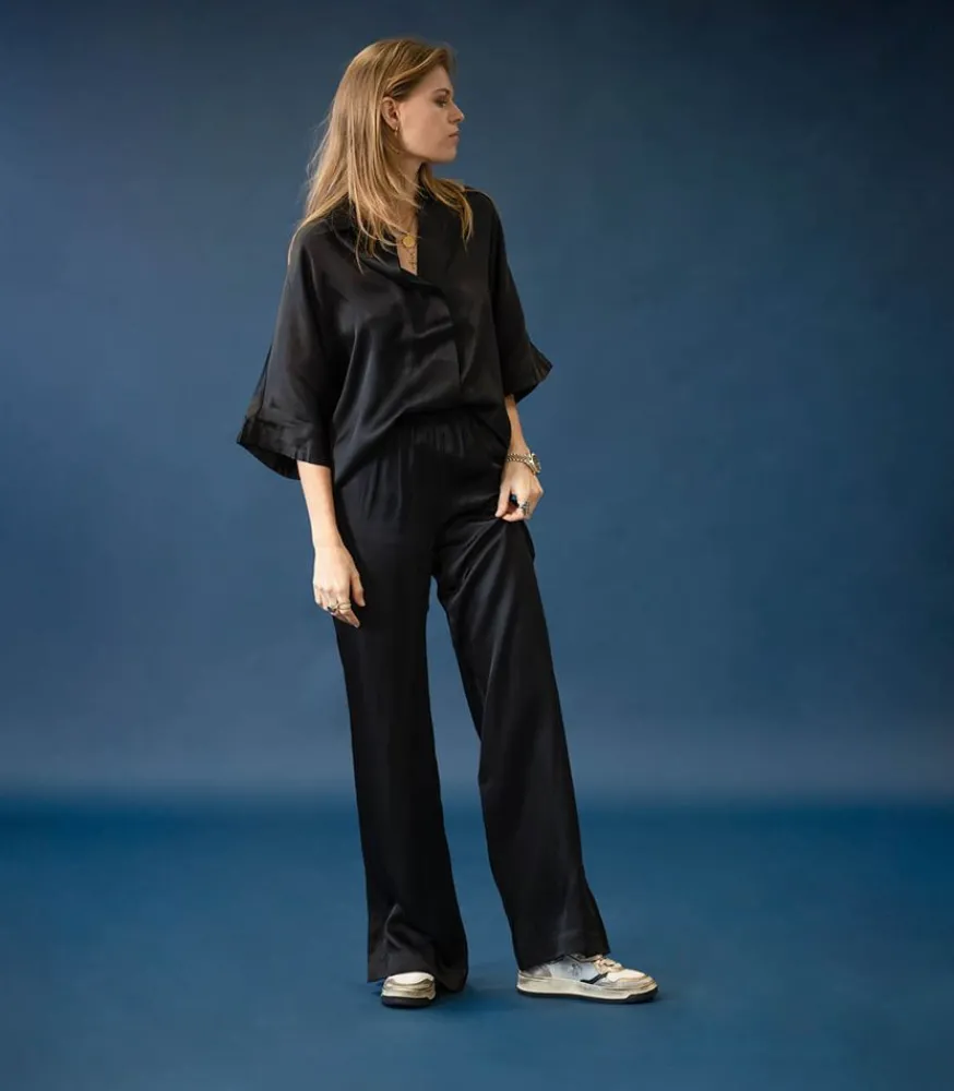 Sale Pantalon Aden Noir Femme Bas