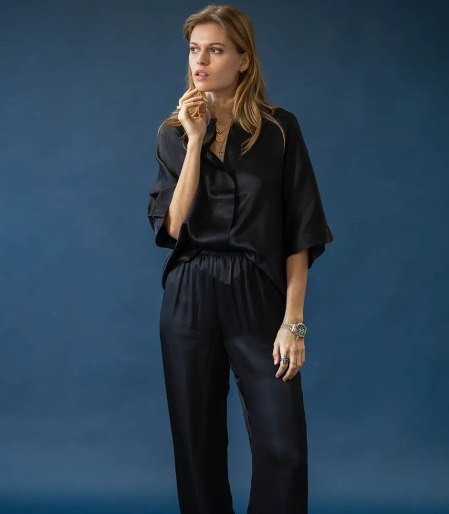 Sale Pantalon Aden Noir Femme Bas