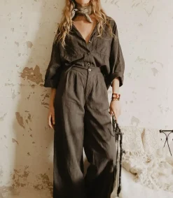 Pantalon Alba Chocolat Femme Bas