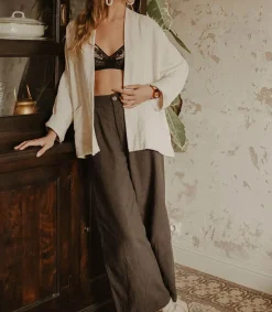 Pantalon Alba Chocolat Femme Bas