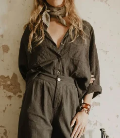 Pantalon Alba Chocolat Femme Bas