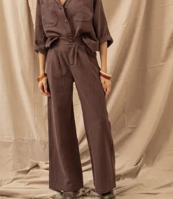 Pantalon Alba Chocolat Femme Bas