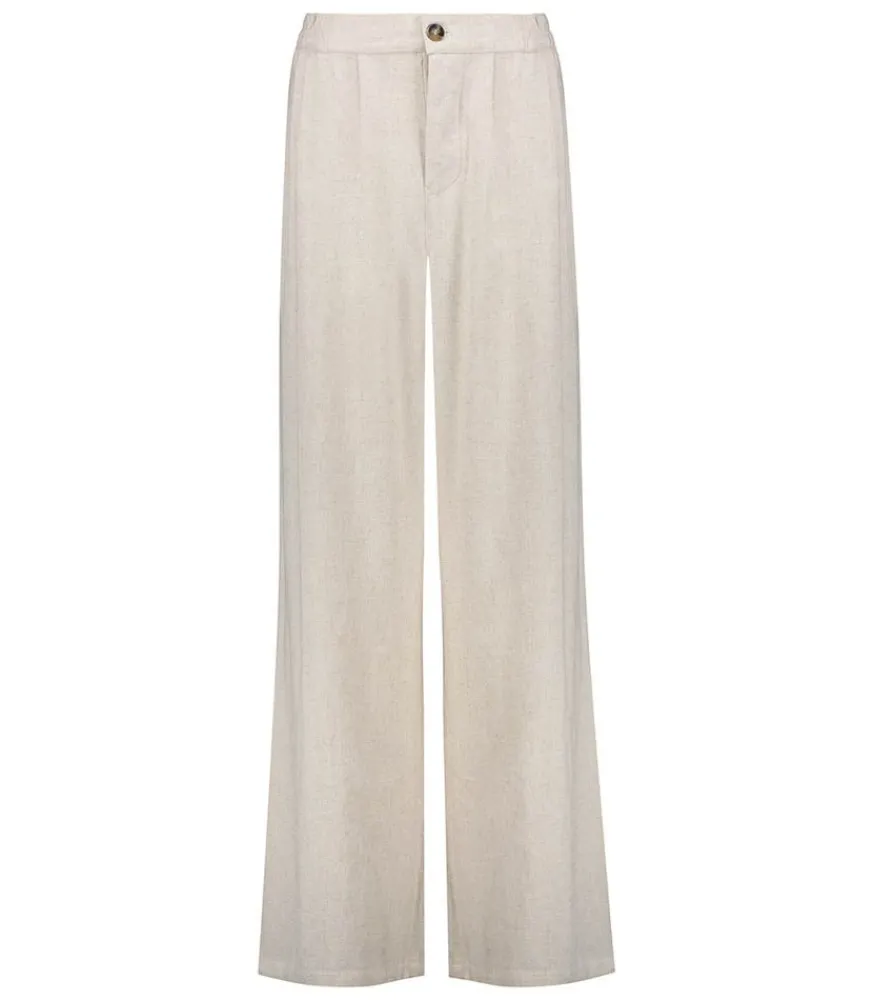 Clearance Pantalon Alba Lin Beige Femme Bas