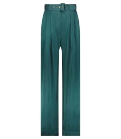 Best Pantalon Ample Tuck En Satin De Soie Jade Femme Bas