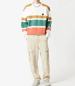 New Pantalon Cargo Homme En Denim Terence Ecru Homme Pantalons