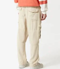 New Pantalon Cargo Homme En Denim Terence Ecru Homme Pantalons