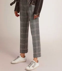 Hot Pantalon Cigarette Golden Collection Prince De Galles Femme Bas