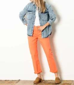Best Pantalon Elias Tuni Orange Femme Bas