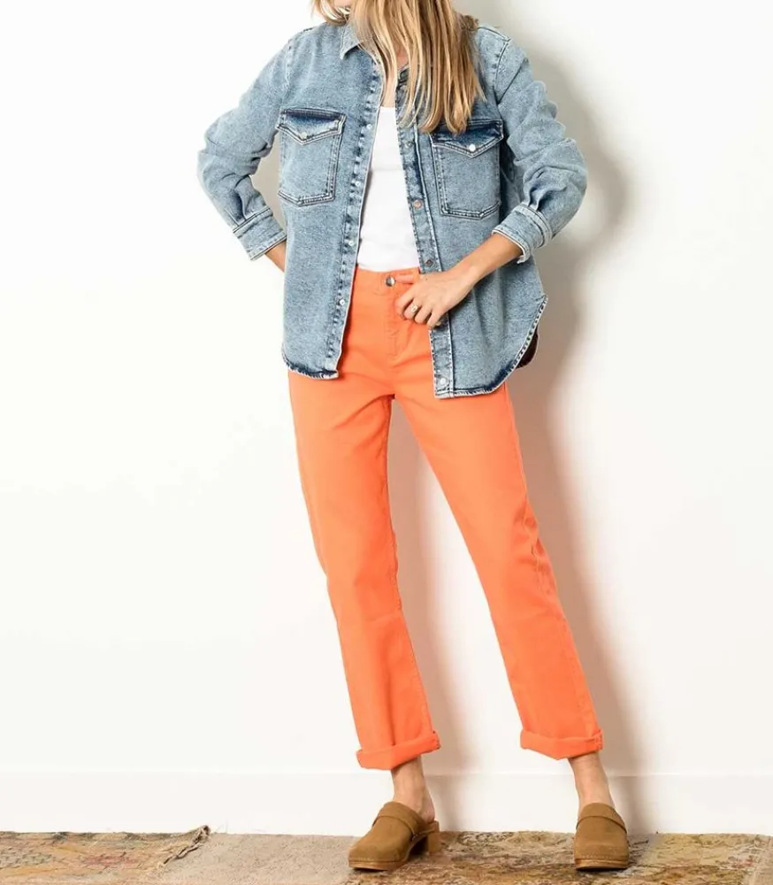Best Pantalon Elias Tuni Orange Femme Bas