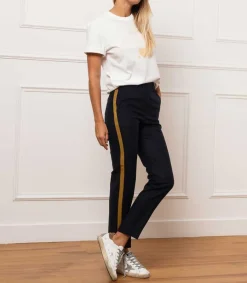 Clearance Pantalon Feutre A Bandes Algisa Garconne Femme Bas