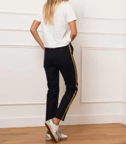 Clearance Pantalon Feutre A Bandes Algisa Garconne Femme Bas