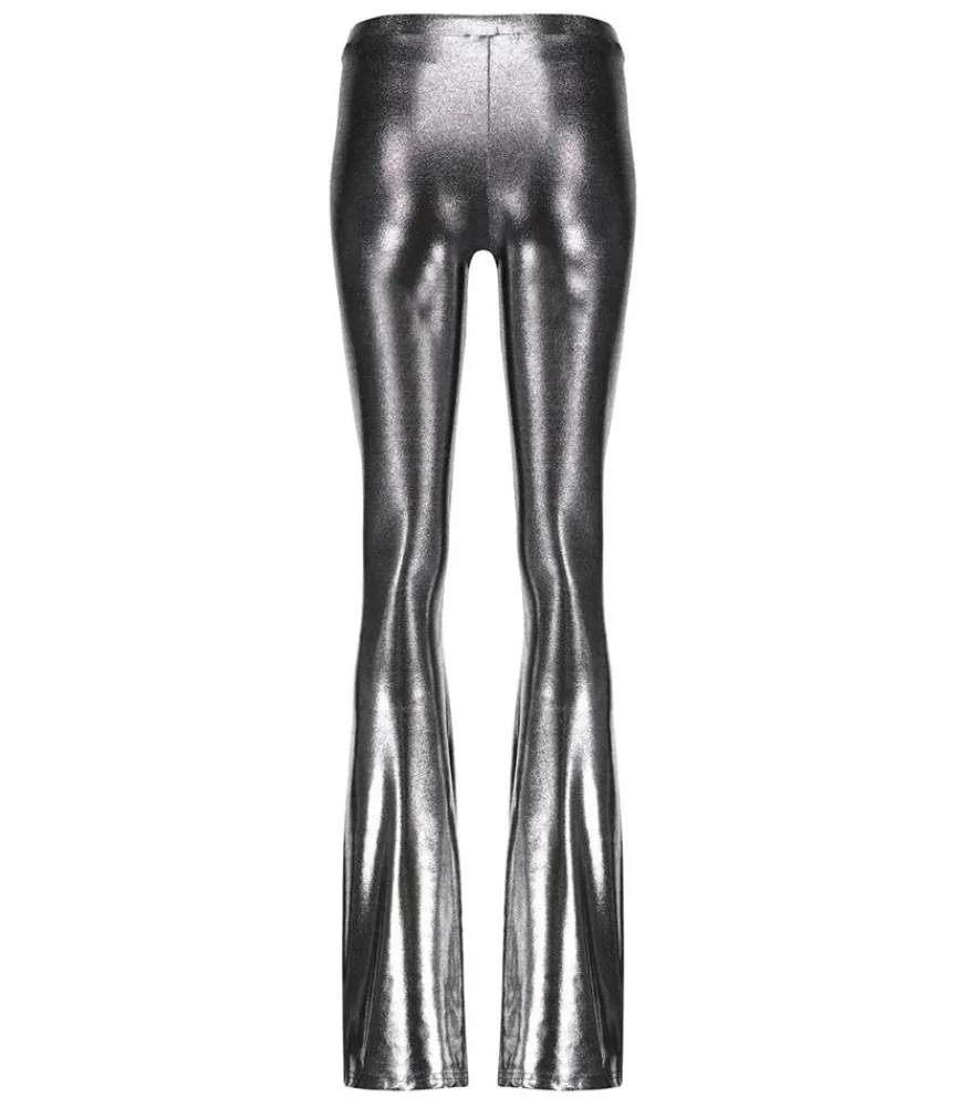 Clearance Pantalon Glitter Patte D'Elephant Silver Femme Bas