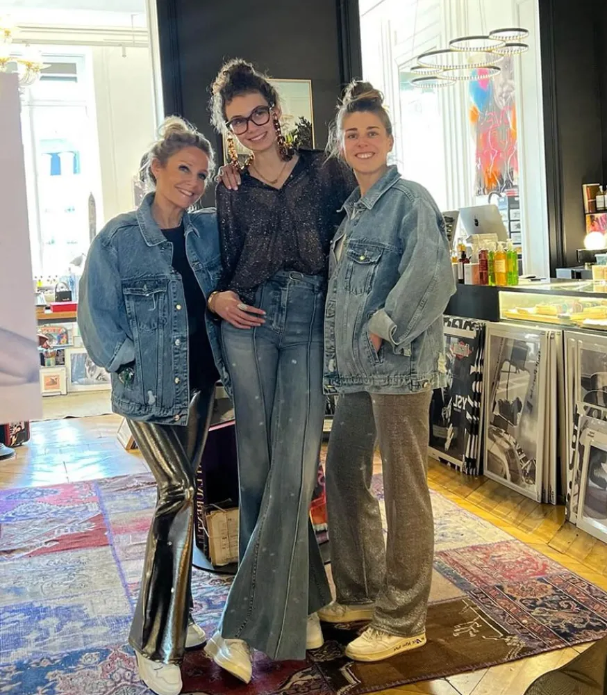 Clearance Pantalon Glitter Patte D'Elephant Silver Femme Bas