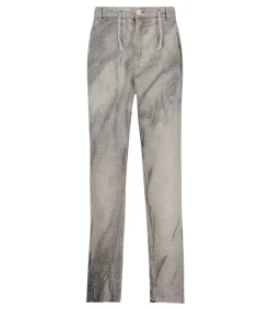 Discount Pantalon Homme Front Pockets Hand Dyed Gris Homme Pantalons