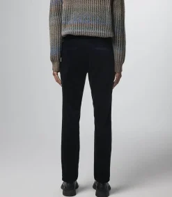 Outlet Pantalon Pour Homme Karl En Velours Navy Blue Homme Pantalons