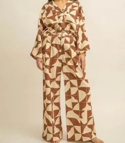 New Pantalon Tamara Imprime Seventies Femme Bas