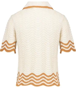 Polo Junie Textured Knit Femme Hauts