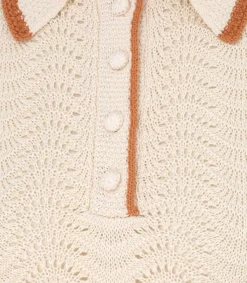 Polo Junie Textured Knit Femme Hauts