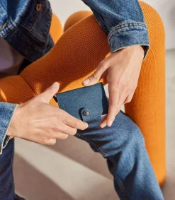 Online Porte-Carte Miniwallet Twist Jeans Blue Femme Petite Maroquinerie