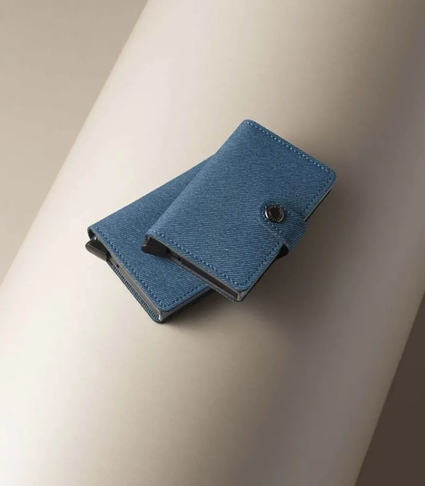 Online Porte-Carte Miniwallet Twist Jeans Blue Femme Petite Maroquinerie