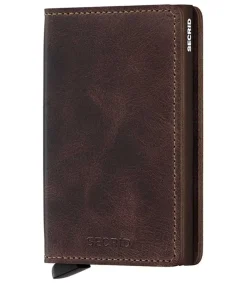 Hot Porte-Carte Slimwallet Vintage Chocolate Femme Petite Maroquinerie