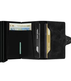 Online Porte-Carte Twinwallet Vintage Black Femme Petite Maroquinerie