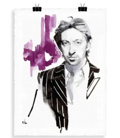 New Portrait G1 Serge Gainsbourg 56 X 76 Cm Affiches & Tableaux