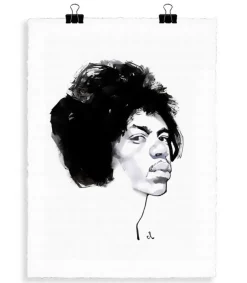 Sale Portrait J3 Jimi Hendrix 56 X 76 Cm Affiches & Tableaux