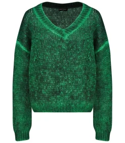 New Pull Scolla Col En V Menthe Femme Mailles & Sweats