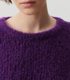 Outlet Pull Zolly Aubergine Chine Femme Mailles & Sweats