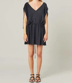 New Robe Courte Alexandrie Bleu Nuit Femme Robes