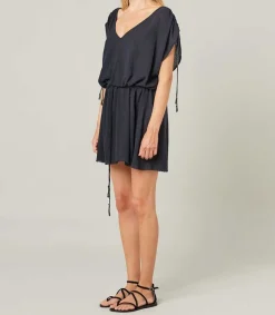 New Robe Courte Alexandrie Bleu Nuit Femme Robes