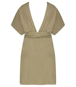 Robe Courte Empire Khaki Femme Robes