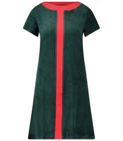 New Robe Diana Vert Fonce & Rouge Femme Robes