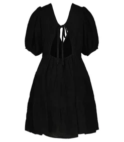 Hot Robe En Gaze De Coton Nissa Black Femme Robes