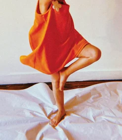 Discount Robe Enfant Patti Tangerine & Fleur Femme Robes