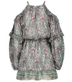 Sale Robe Imprimee Gabinia Ecru Femme Robes