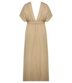 Online Robe Longue Empire Cafe Latte Femme Robes