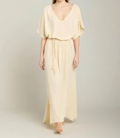 Sale Robe Longue Kaftan Cream Femme Robes