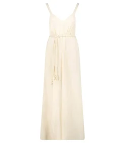 Hot Robe Longue Palma De Mallorca Cream Femme Robes