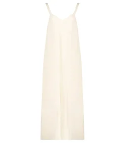 Hot Robe Longue Palma De Mallorca Cream Femme Robes