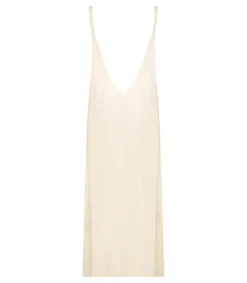 Hot Robe Longue Palma De Mallorca Cream Femme Robes