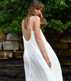 Hot Robe Plissee Palm Beach Blanche Femme Robes