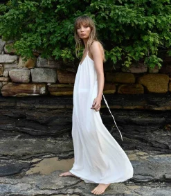 Hot Robe Plissee Palm Beach Blanche Femme Robes