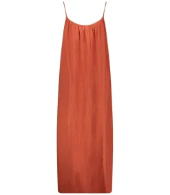 Hot Robe Plissee Palm Beach Terracotta Femme Robes