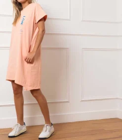 Sale Robe Tee-Shirt Abby Orange X Jane De Boy Femme Robes