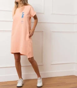 Sale Robe Tee-Shirt Abby Orange X Jane De Boy Femme Robes