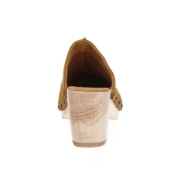 Best Sabots Coline Cuir Velours Tan Femme Sabots